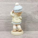 Enesco Memories of Yesterday "Just Longing to See You" Winter Girl VTG Figurine