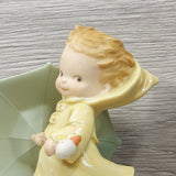 Ensco Collection "You're My Sunshine On A Rainy Day" 1995 Vintage Boy Figurine