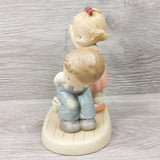 Ensco Collection "Loving You One Stitch  At A Time" 1995 VTG Boy & Girl Figurine