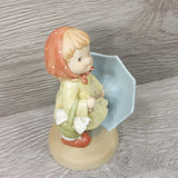 Ensco Collection "There're Always A Rainbow" 1996 VTG Girl w/Umbrella Figurine