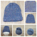 Kids Winter Hat Toddler 100% Wool Knitted Handmade Warm Beanie Crochet Bonnet