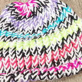 Girls Winter Hat Toddler 100% Wool Knitted Handmade Warm  Colorful  Crochet Hat