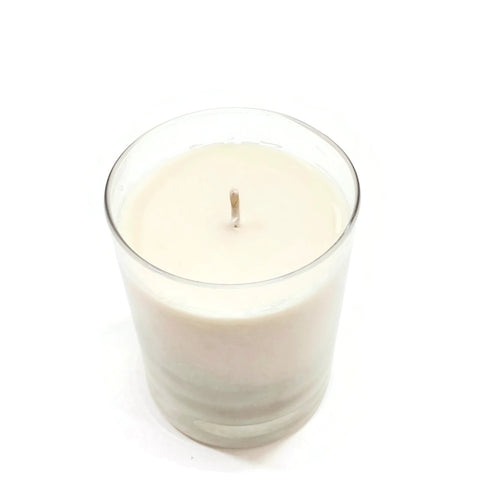 Vanilla Scented White Glass Jar Candle
