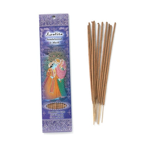 Lalita Incense 10 Sticks Pack Purifying Aroma Sandalwood and Musk Home Fragrance