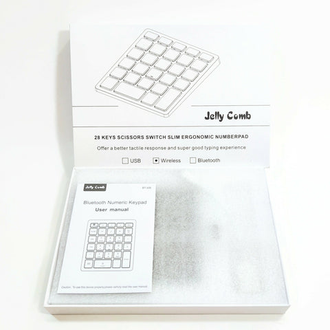 Jelly Comb Wireless Number Pad Keypad Tablet Gray/Black