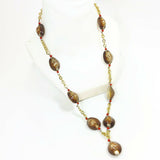 Cowrie Shell Necklace Pendant Beads Bohemian Boho Handmade Women's Jewelry VTG
