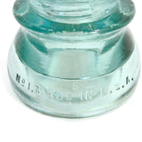 Vintage Whitall Tatum Co No. 1 Glass Insulator Green Made in USA