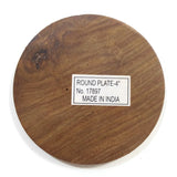 Incense Burner - Wooden Round Plate - 4 inches