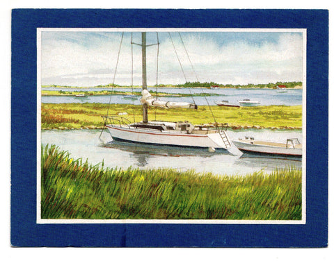 May Your Birthday Be a Happy One Birthday Greeting Card A Boat On The Lake