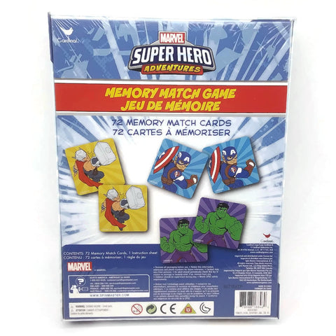 Marvel Super Hero Adventures Memory Match Game 72 Cards - NEW !