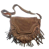 Women Crossbody Bag Boho Brown Tote Handbag Flap Top Tote Purse Shoulder Pouch