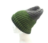 Winter Hat 100% Wool Knitted Handmade Unisex Warm Cap Skull Beanie Green Gift