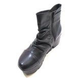 Women's Gothic Booties 2.5" Platform Heel  Black Fashion Ankle Boots Side Zipper