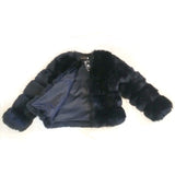 Women's Short Coat Ladies Warm Faux Fur Jacket Winter Black Holiday Gift for Her