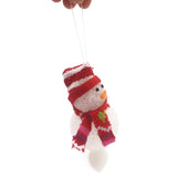 Snowman Christmas Tree Ornament Hanging Décor Holiday Seasons Gifts Red/White