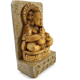 India God Bala Krishna Statue The Butter Thief on Resin Soapstone Base Handmade