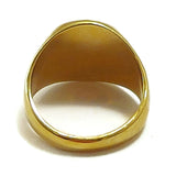 Unisex Ring Black Stone Gold Tone Color for Woman & Men Size 9