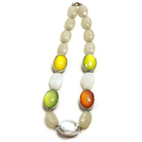 Women's Pendant Necklace Beads Stone Handmade Jewelry Gift Vintage