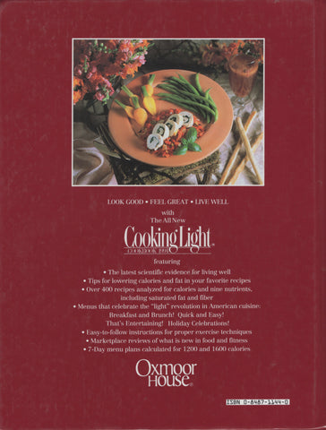 Cooking Light Cookbook 1994 Hardcover