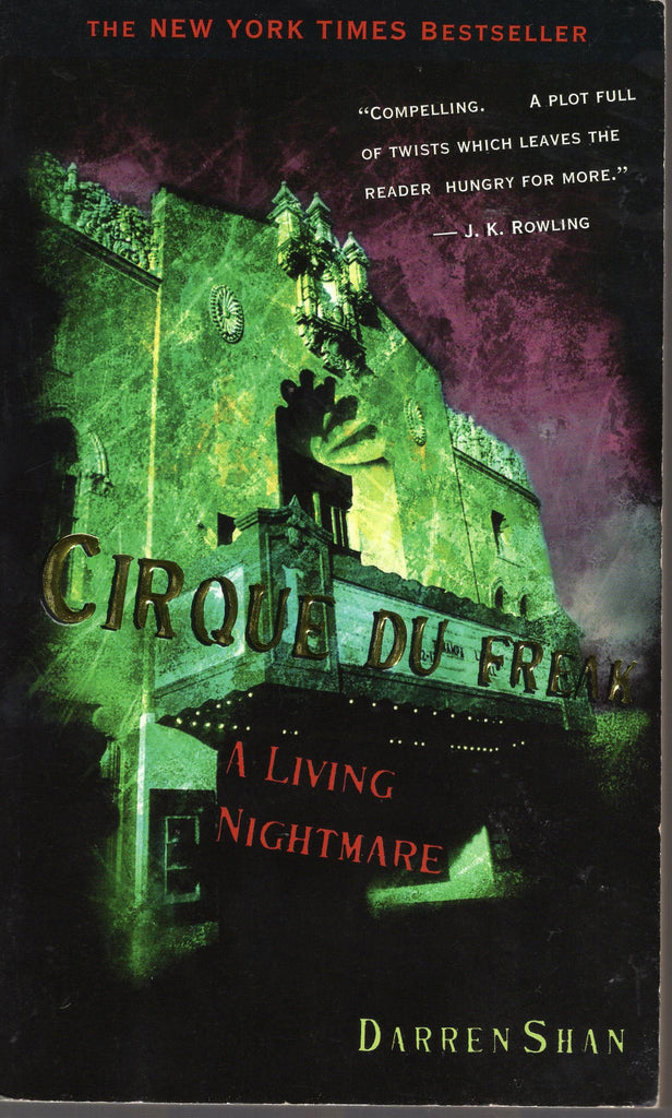 Cirque Du Freak A Living Nightmare by Darren Smith NY Times Bestselling Author