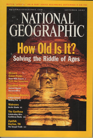 National Geographic Magazine How Old Is It? September 2001
