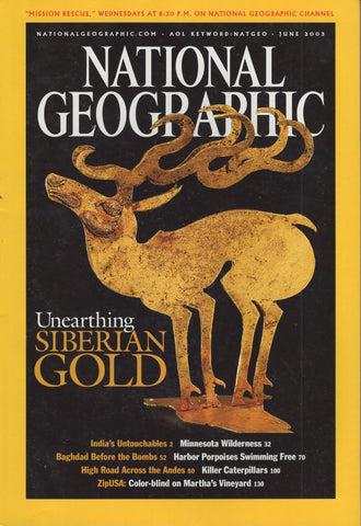 National Geographic Magazine Unearthing Siberian Gold June 2003