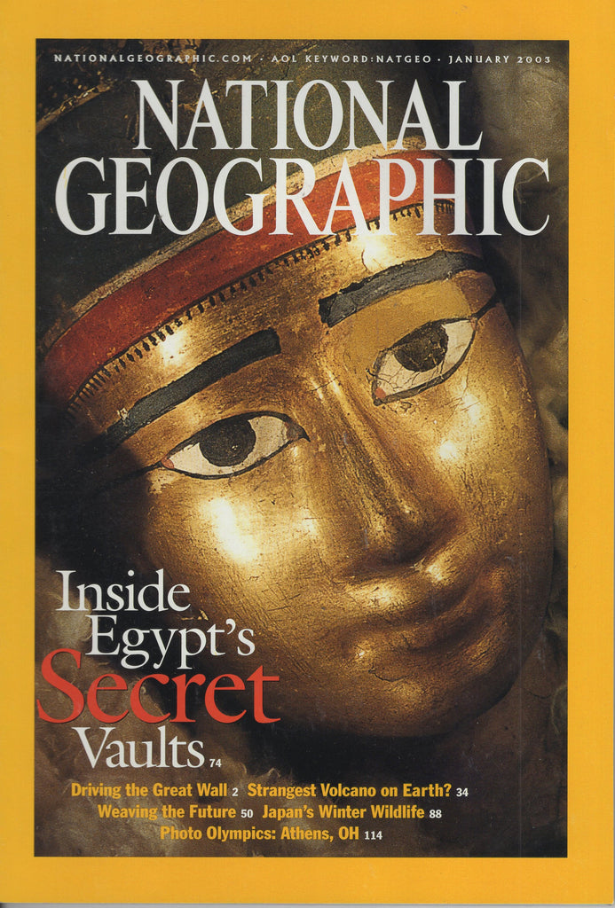 National Geographic Magazine Inside Egypt's Secret Vaults January 2003