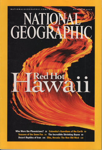 National Geographic Magazine Red Hot Hawaii October 2004
