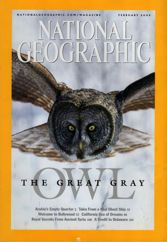 National Geographic Magazine The Great Gray Owl February 2001
