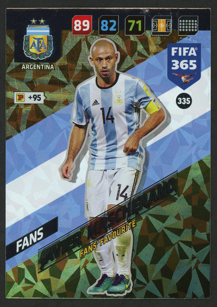 Javier Mascherano Argentina FIFA 365 #335 Soccer Fans Favourite Sport Card