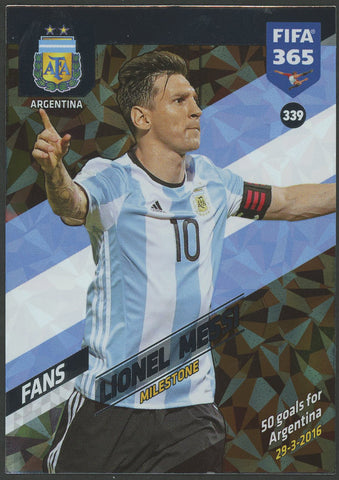 Lionel Messi Argentina FIFA 365 #339 Soccer Fans Milestone Sport Card