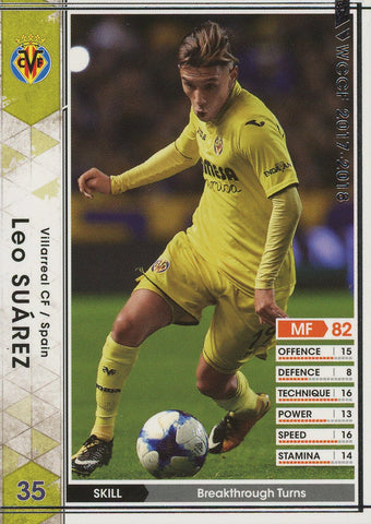 Leo Suarez Villareal CF Soccer Sport Card Panini
