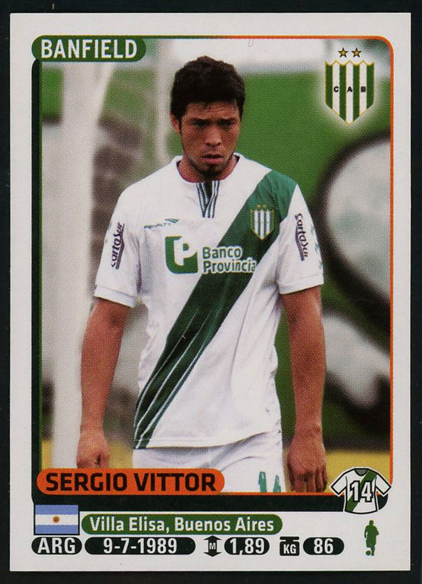 Sergio Vittor Club Atletico Banfield #69 Soccer Sport Card Panini