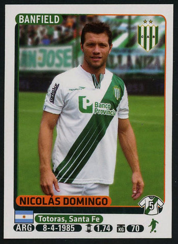 Nicolas Domingo Club Atletico Banfield #70 Soccer Sport Card Panini