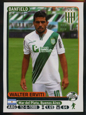 Walter Erviti Club Atletico Banfield #71 Soccer Sport Card Panini