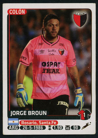 Jorge Broun Club Atletico Colon Argentine #110 Soccer Sport Card Panini