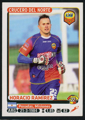 Horacio Ramirez Crucero del Norte Argentine #125 Soccer Sport Card Panini