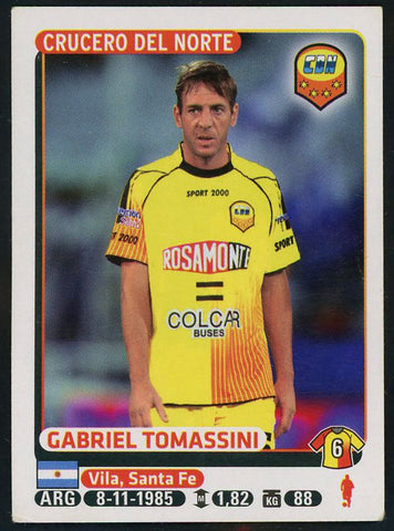 Gabriel Tomassini Crucero del Norte Argentine #130 Soccer Sport Card Panini