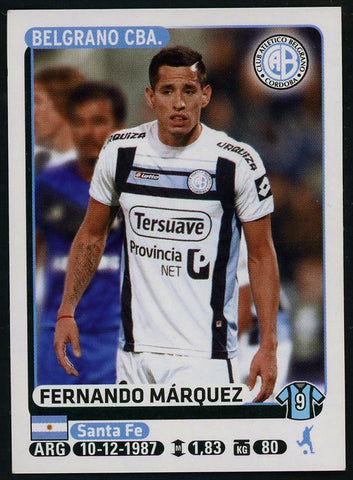 Fernando Marquez Belgrano CBA Argentine #90 Soccer Sport Card Panini