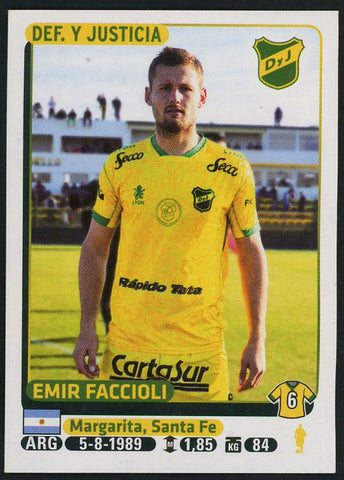 Emir Faccioli Defensa y Justicia Argentine #143 Soccer Sport Card Panini