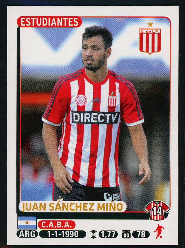 Juan Sanchez Miño Club Estudiantes de La Plata Argentine #166 Soccer Sport Card