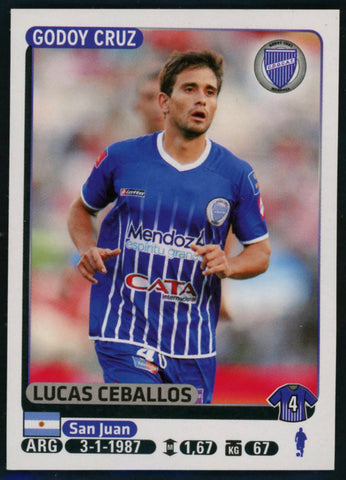 Lucas Ceballos Club Deportivo Godoy Cruz Argentine #187 Soccer Sport Card Panini