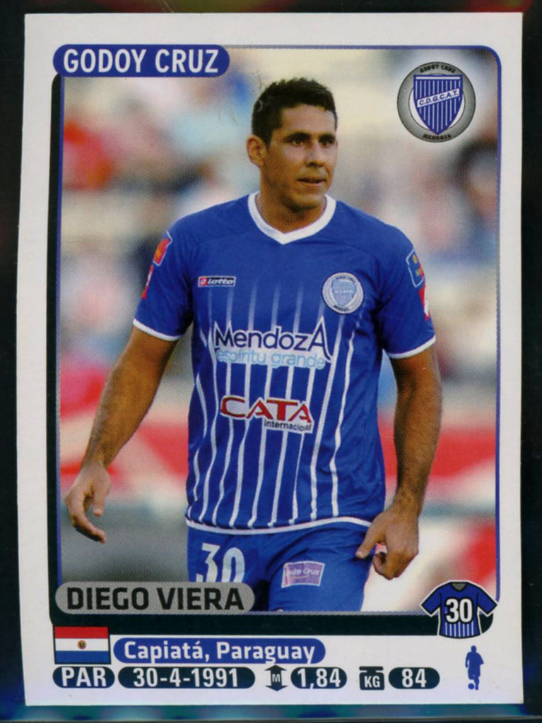 Diego Viera Club Deportivo Godoy Cruz Argentine #189 Soccer Sport Card Panini