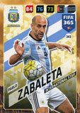 Pablo Zabaleta Argentina FIFA 365 #343 Soccer Sport Card