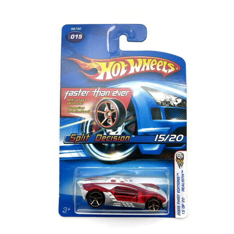 Hot Wheels 2005 First Editions, Realistix, Split Decision 15/20 #015, Red, NEW