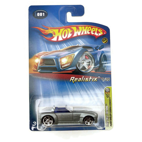 Hot Wheels 2005 First Editions, Ford Shelby Cobra Concept 1/20 #001, Silver, NEW