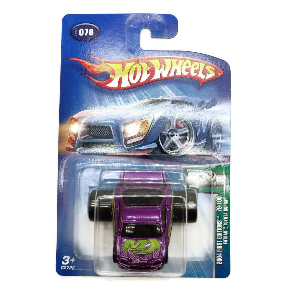 Hot Wheels 2004 First Editions 78/100 Fatbax Toyota Supra #078, Purple, NEW