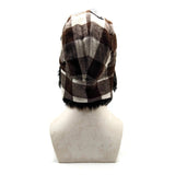 Bomber Trapper Aviator Hat Unisex with Earflaps Brown White