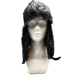 Bomber Trapper Aviator Winter Hat Unisex with Earflaps Black White