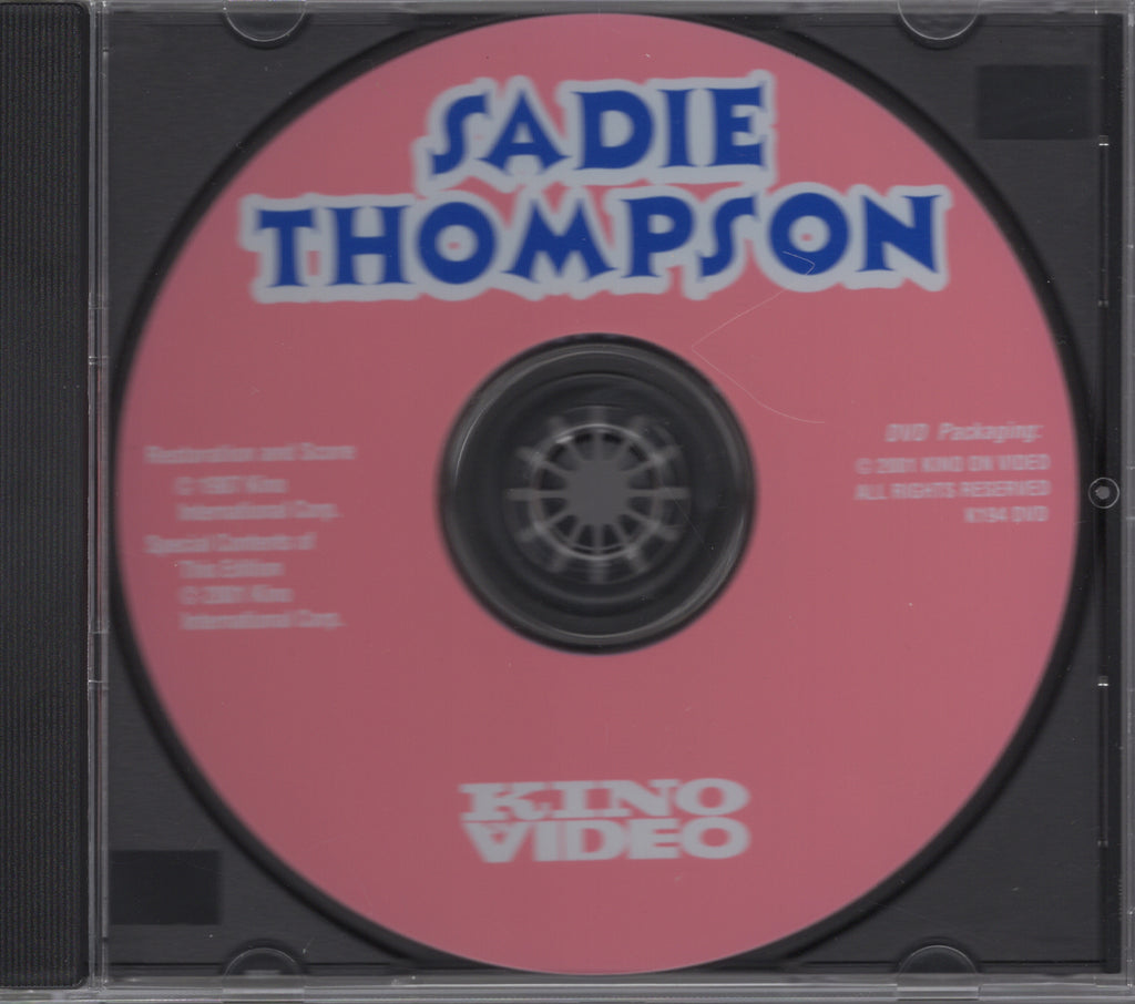 Sadie Thompson by Gloria Swanson DVD